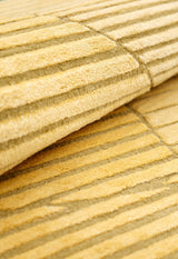 Stone Modern Style Yellow Hand Tufted 5x7 Wool Area Rug