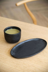 Stoneware Black Matcha Bowl-Parc Decor