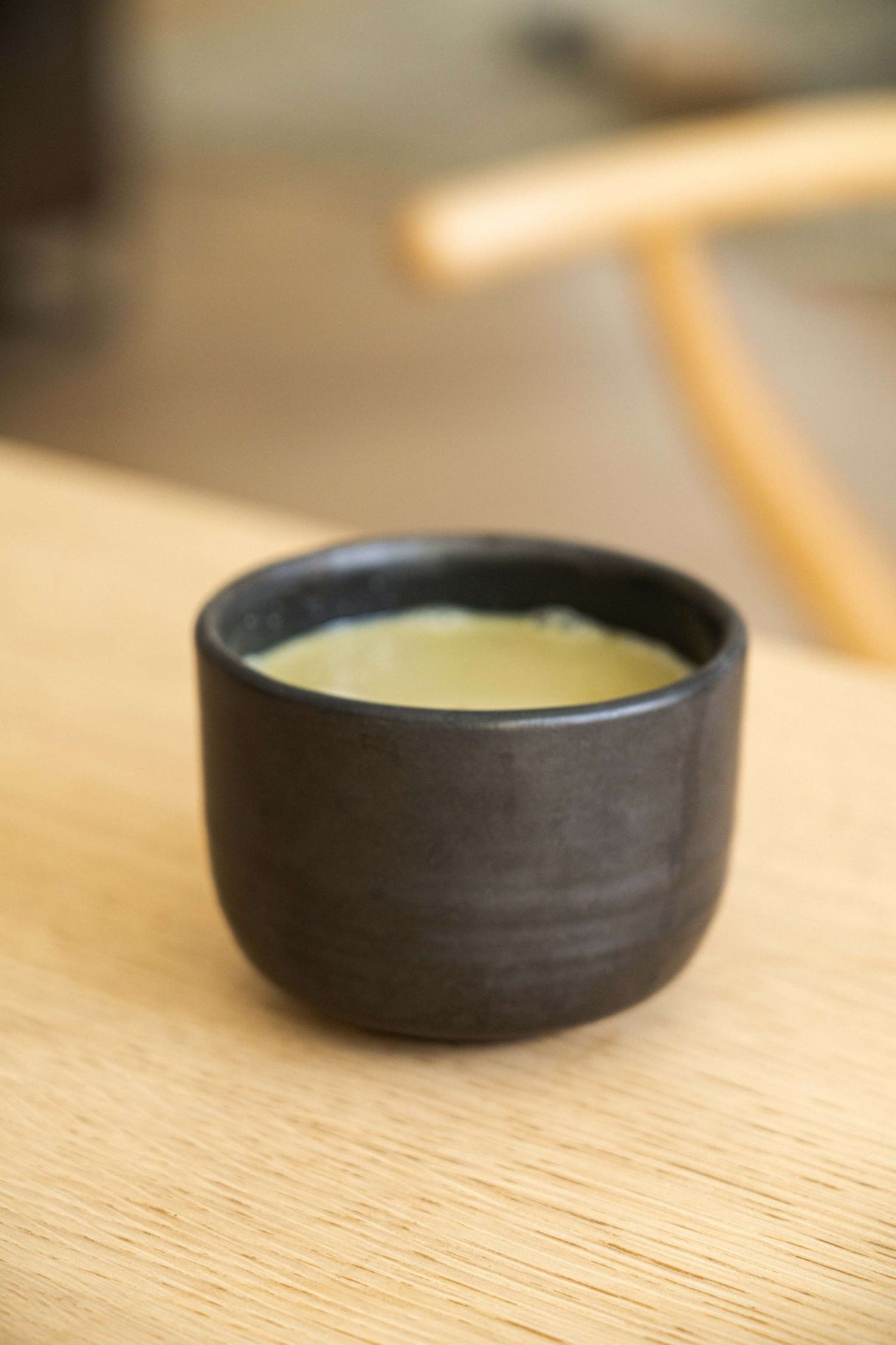 Stoneware Black Matcha Bowl-Parc Decor