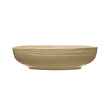 Stoneware Bowl with Reactive Glaze, Speckled Cream Color