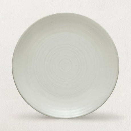 Stoneware Dinner Plate with White Matte Glaze-Dinnerware-Parc Decor