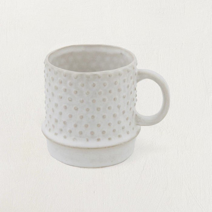 Stoneware Mug with Hobnail Pattern-Drinkware-Parc Decor