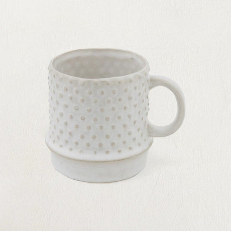 Stoneware Mug with Hobnail Pattern-Drinkware-Parc Decor