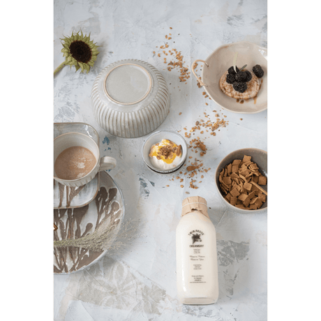 Stoneware Pleated Bowl, Cream Glaze Finish-Bowls-Parc Decor