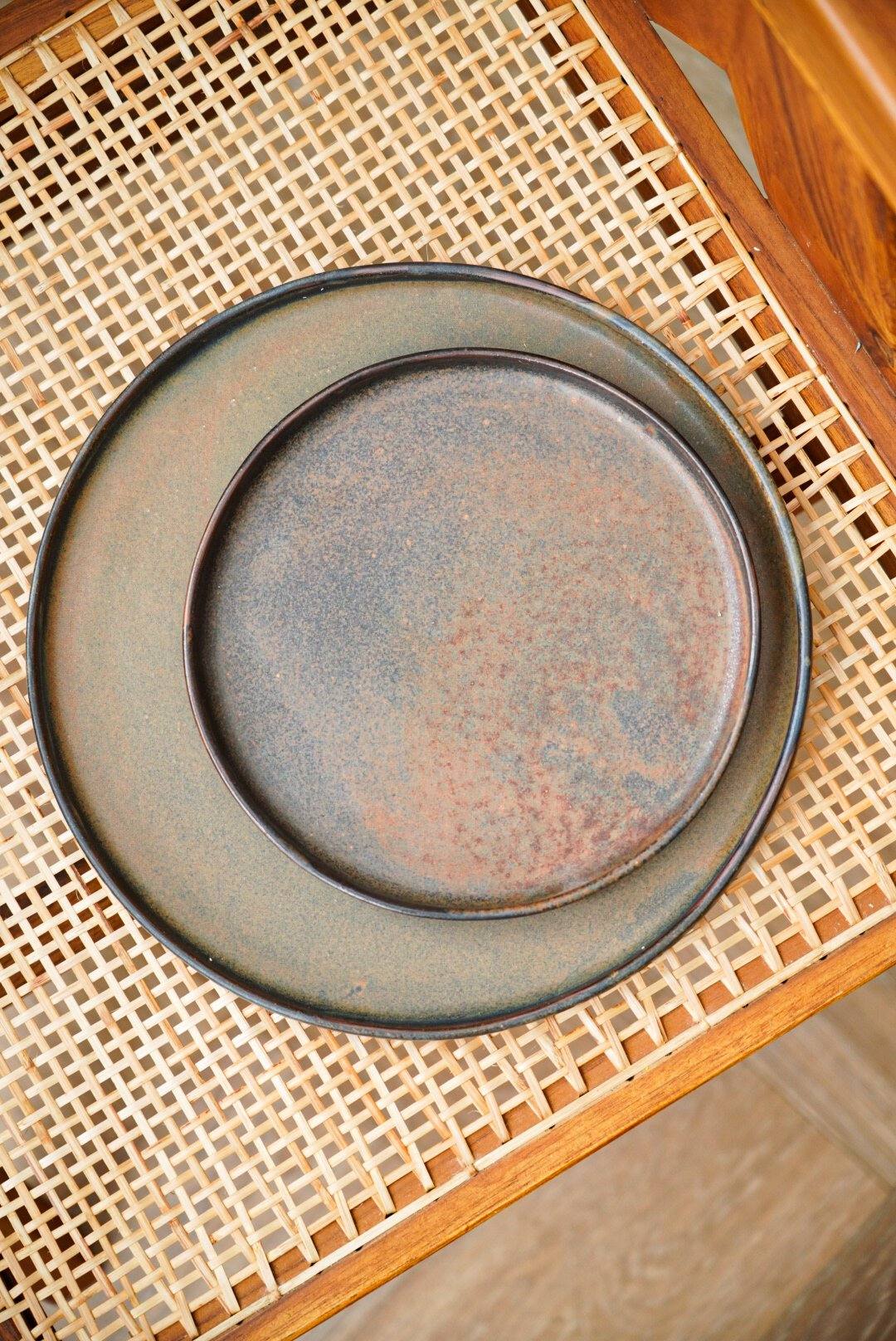 Stoneware Rust Dinner Plates-Parc Decor