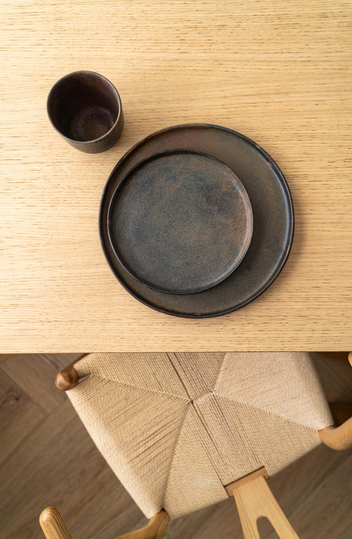 Stoneware Rust Dinner Plates-Parc Decor