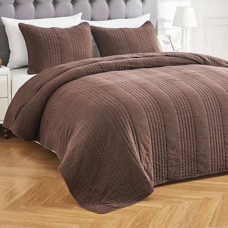 Stonewashed Cotton Quilt Set