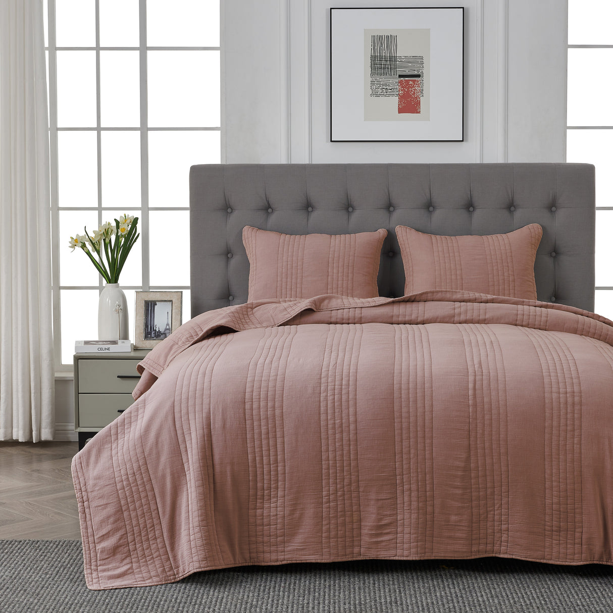 Stonewashed Cotton Quilt Set-Quilt-Parc Decor