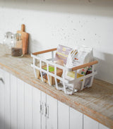 Storage Basket - Medium - Steel + Wood-Baskets and Bins-Parc Decor