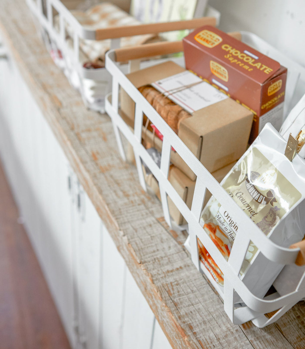 Storage Basket - Medium - Steel + Wood-Baskets and Bins-Parc Decor