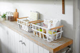 Storage Basket - Medium - Steel + Wood-Baskets and Bins-Parc Decor