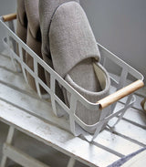 Storage Basket - Small - Steel + Wood-Baskets and Bins-Parc Decor