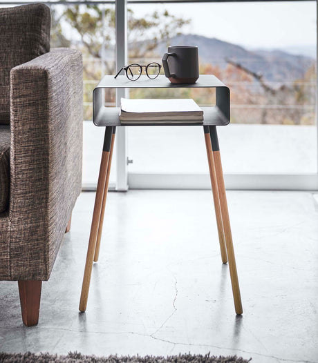 Storage Table - Tall (23" H) - Steel + Wood