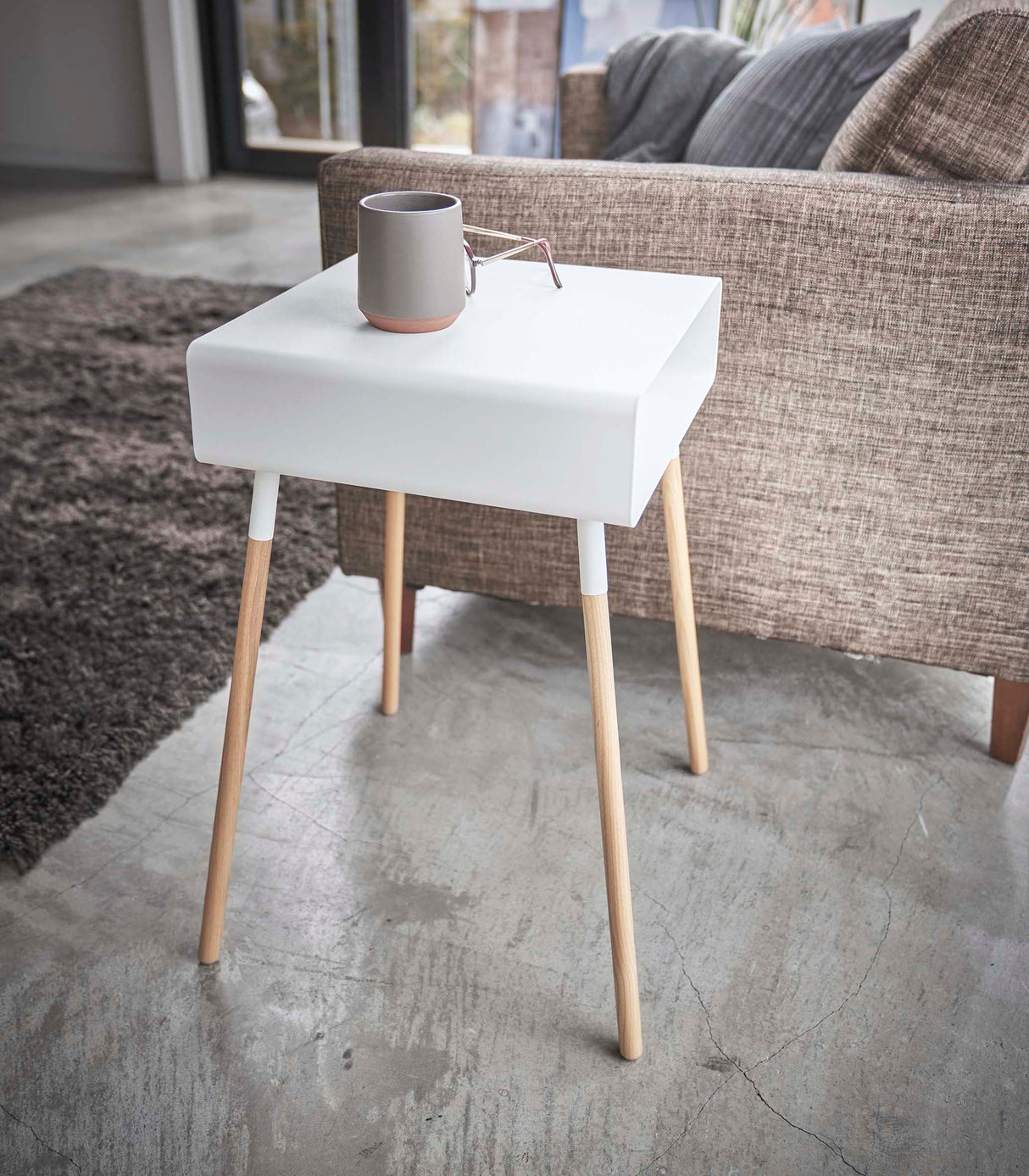 Storage Table - Tall (23" H) - Steel + Wood