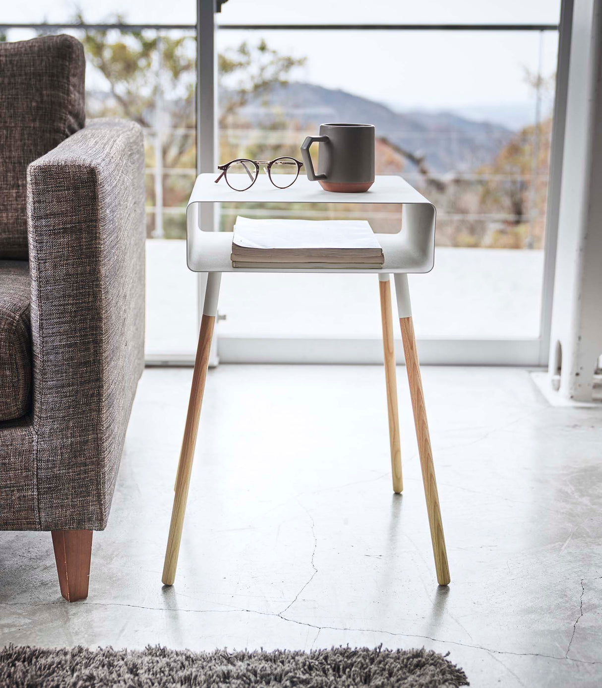 Storage Table - Tall (23" H) - Steel + Wood