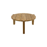 Strand Natural Teak Wood Circular Coffee Table - 25-33"