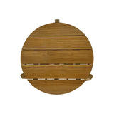 Strand Natural Teak Wood Circular Coffee Table - 25-33"