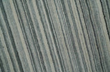 Striped 8x10 Ivory, Beige and Gray Hand Made Blended Wool Area Rug