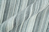Striped Flatwoven 8x10 White And Silver Hand Made Blended Wool Area Rug