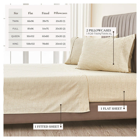 Striped Sheet Set - Evette Collection