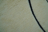 Strokes Custom Made Contemporary Cream Hand Knotted Wool Rug
