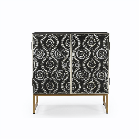 Sultan bone inlay accent cabinet-Cabinet-Parc Decor
