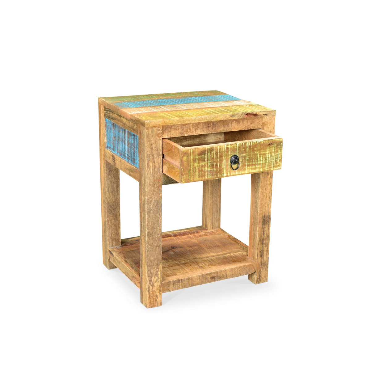 Suman Solid Mango wood end table-End table-Parc Decor