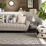 Sumiton White Textured Crochet Cotton Throw Pillow-Throw Pillows-Parc Decor