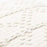 Sumiton White Textured Crochet Cotton Throw Pillow-Throw Pillows-Parc Decor