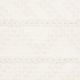 Sumiton White Textured Crochet Cotton Throw Pillow-Throw Pillows-Parc Decor