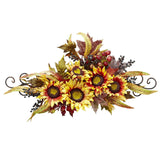 Sunflower Swag w/Metal Frame-Swag-Parc Decor