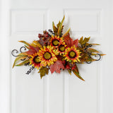 Sunflower Swag w/Metal Frame-Swag-Parc Decor