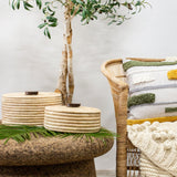 Sunga Small Ilala Palm Lidded Basket-Baskets & Vessels-Parc Decor