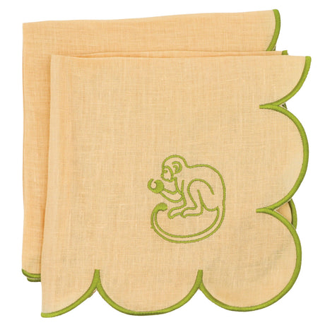 Sunlit Moss Linen Napkins – Set of 4