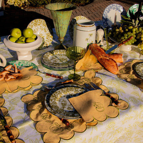 Sunlit Moss Linen Placemats – Set of 4
