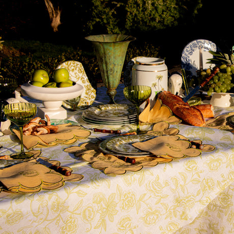 Sunlit Moss Linen Placemats – Set of 4
