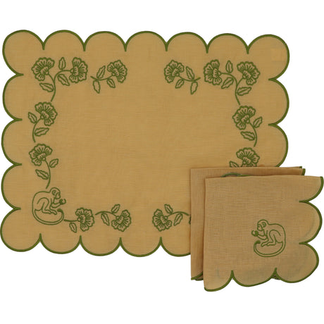 Sunlit Moss Napkin - Set of 4-Napkin-Parc Decor