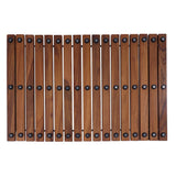Sunriver Teak Shower and Bath String Mat with Rubber Feet 23.62" x 15.75"