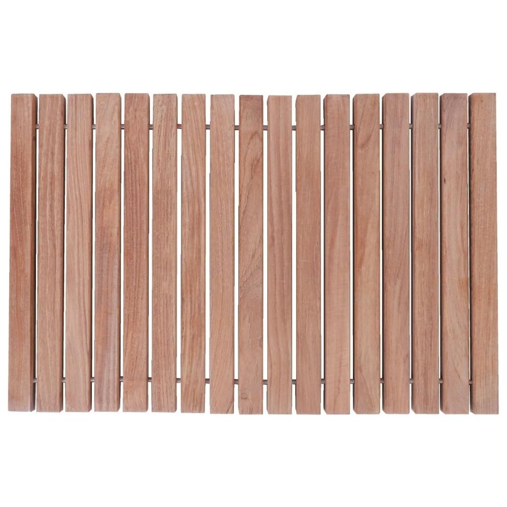 Sunriver Teak Shower and Bath String Mat with Rubber Feet-Bath Mat-Parc Decor