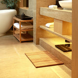 Sunriver Teak Shower and Bath String Mat with Rubber Feet-Bath Mat-Parc Decor