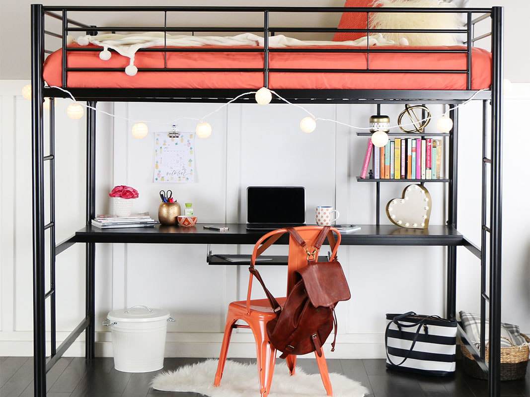 Sunset Full over Workstation Bunk Bed-Bedroom-Parc Decor