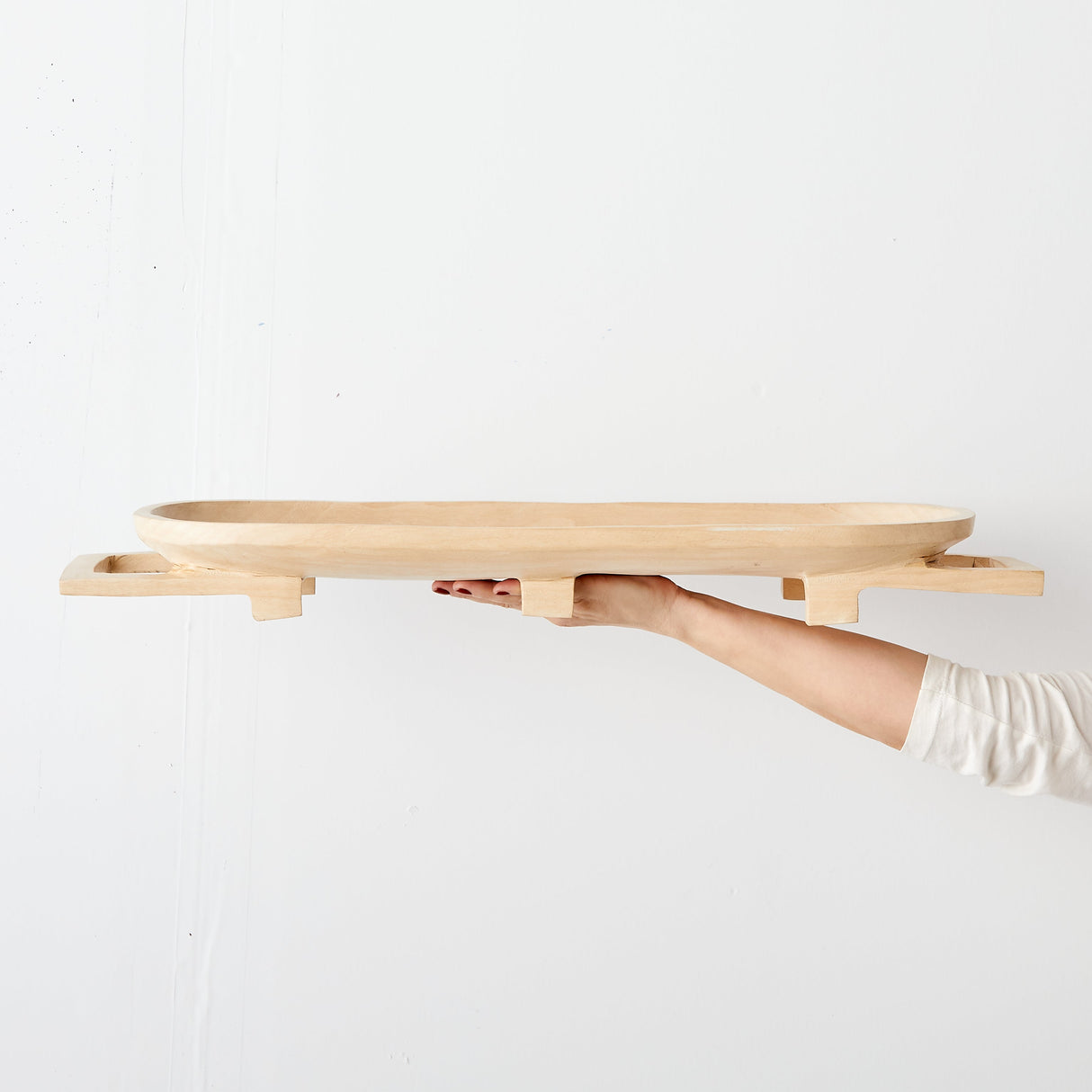 Swazi Long Wooden Serving Tray-Décor Collection-Parc Decor