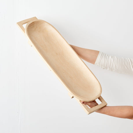Swazi Long Wooden Serving Tray-Décor Collection-Parc Decor