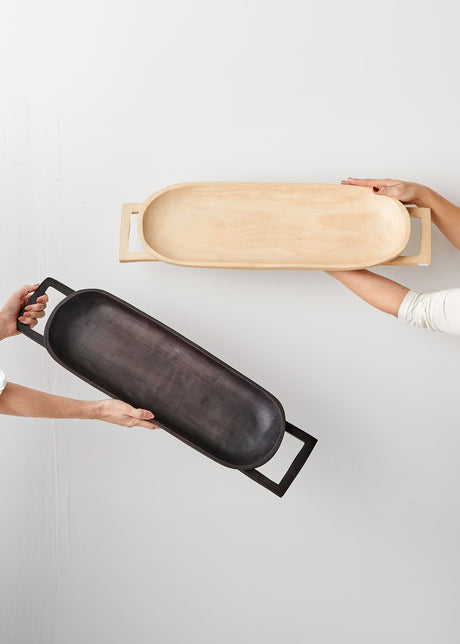 Swazi Long Wooden Serving Tray-Décor Collection-Parc Decor