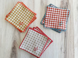 Sweary Coasters in Mini Check, set of eight-Coasters-Parc Decor