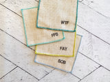 Sweary Cocktail Coasters, set of 8-Napkins-Parc Decor