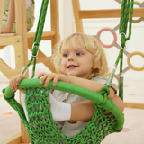 Sweetgum Large | 8-in-1 Indoor Wooden Playset with Slide, Swing & Rock Wall