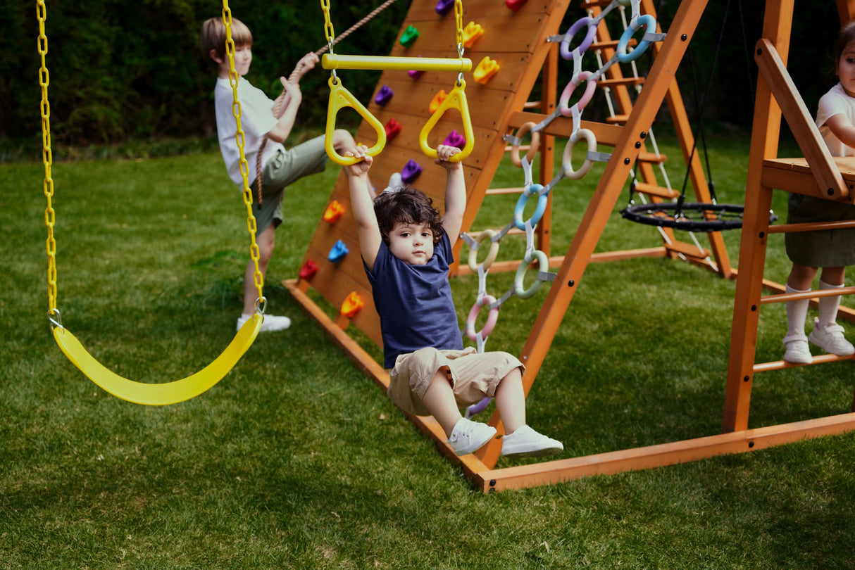 Sycamore Backyard Climbing Set – 2 Swings, Trapeze Bar & Outdoor Fun-Outdoor-Parc Decor
