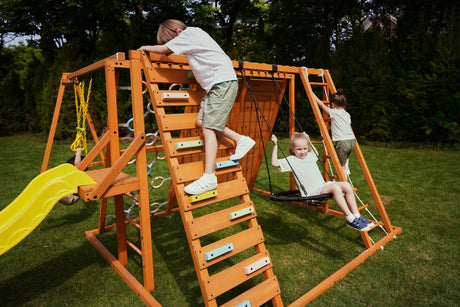 Sycamore Backyard Climbing Set – 2 Swings, Trapeze Bar & Outdoor Fun-Outdoor-Parc Decor