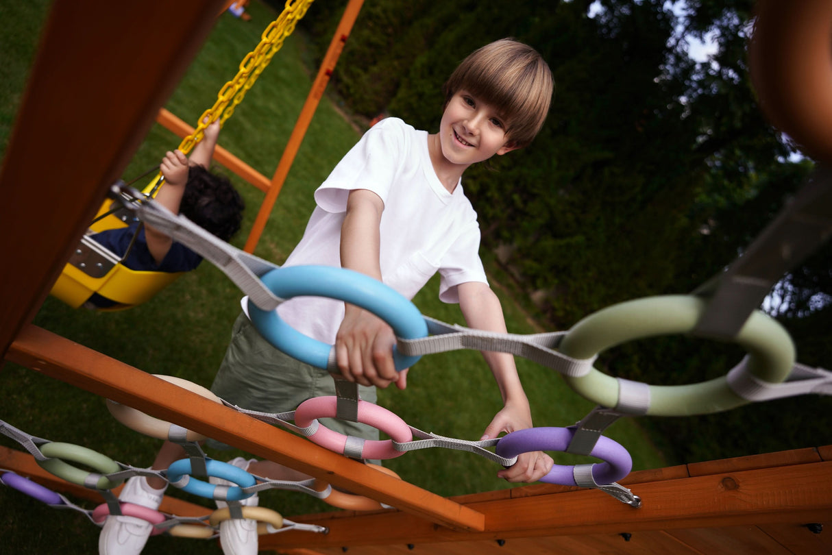 Sycamore Backyard Climbing Set – 2 Swings, Trapeze Bar & Outdoor Fun-Outdoor-Parc Decor